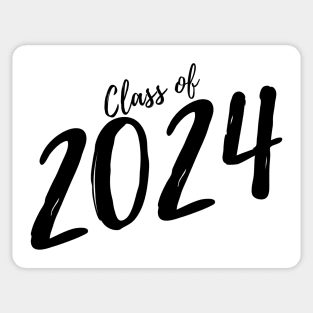 Class Of 2024. Simple Typography 2024 Design for Class Of/ Graduation Design. Black Script Sticker